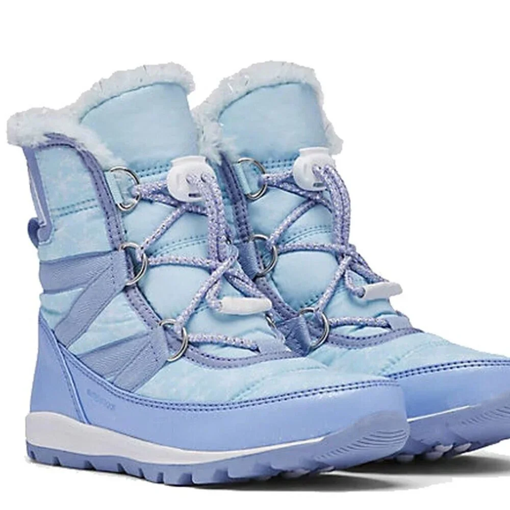 Sorel Disney Frozen Elsa Whitney girls winter boots blue 6 purple pre-worn snow